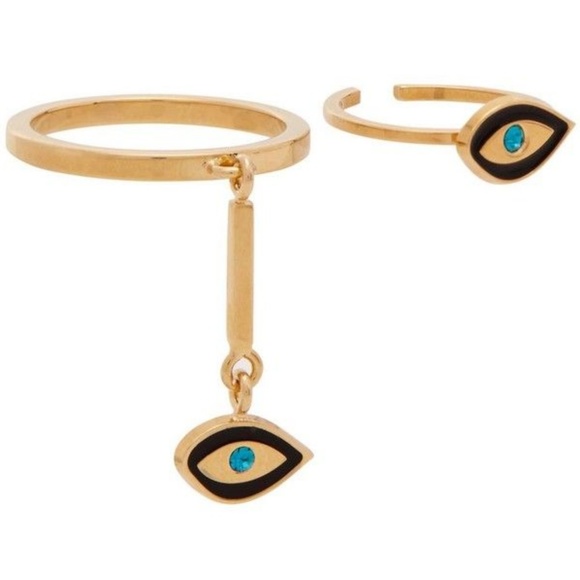 New Maria Francesca Pepe Evil Eye Ring Set - Picture 1 of 6